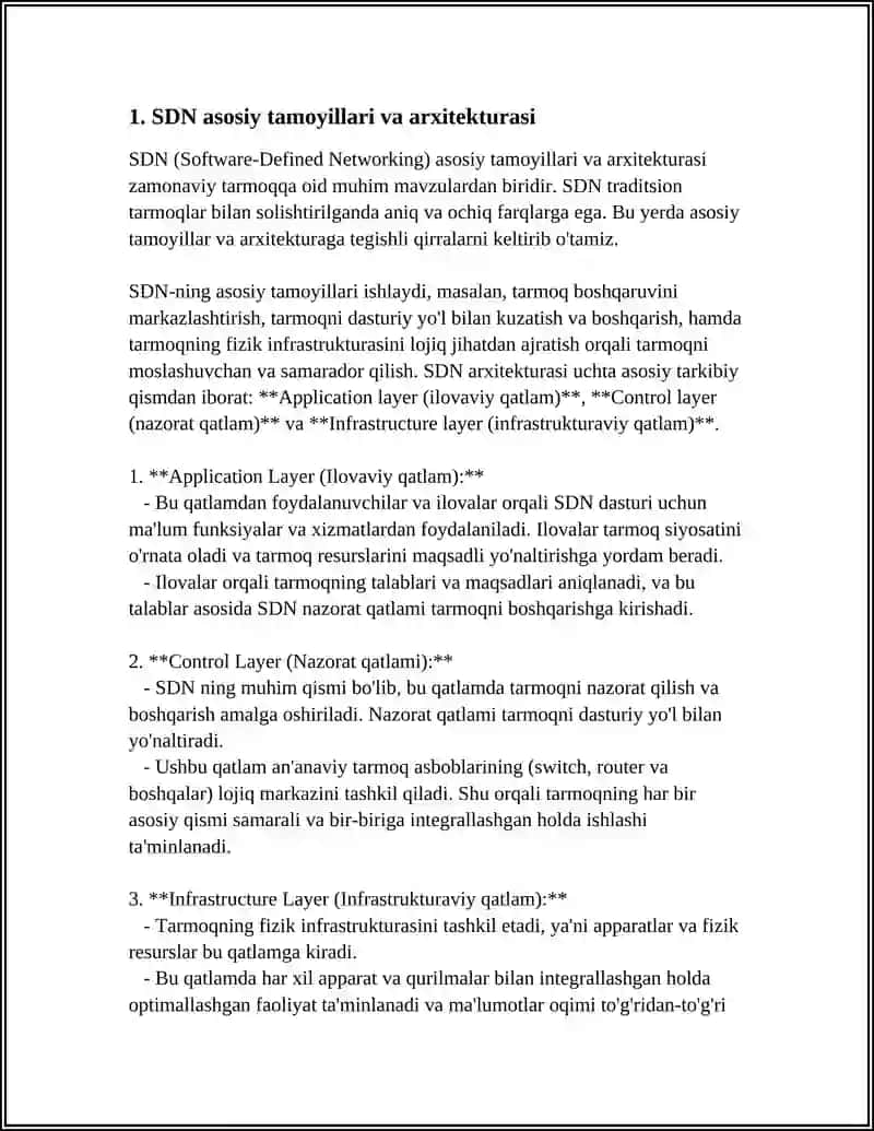 SDN VA VIRTUAL TARMOQLAR TAMOYILLARI HAMDA TEXNOLOGIYALARI 3