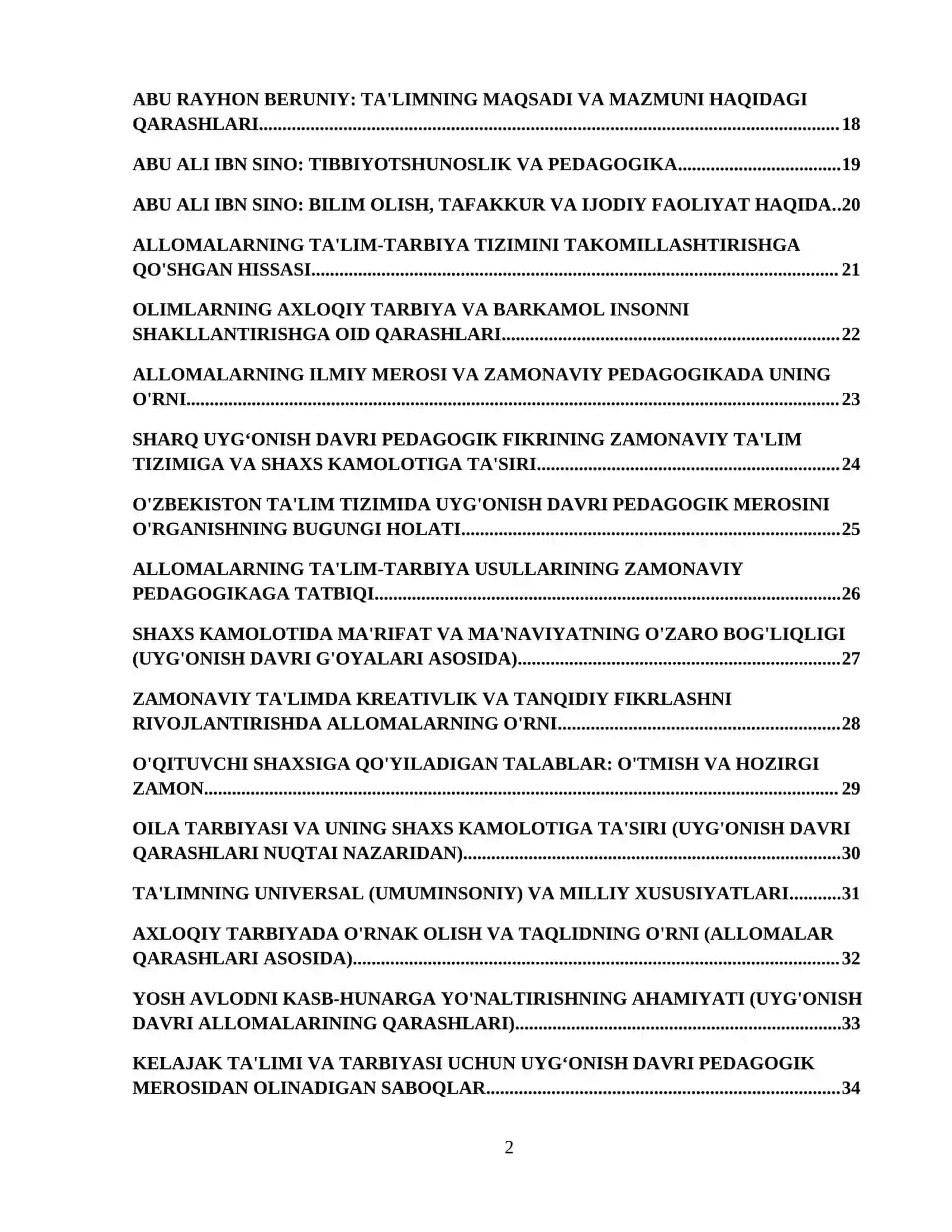 Sharq uygʻonish davrida pedagogik fikr taraqqiyoti. Al-Xorazmiy, al- Farobiy, Abu Rayhon Beruniy, Abu Ali ibn Sinoning ta'lim-tarbiyaga oid qarashlari. 3