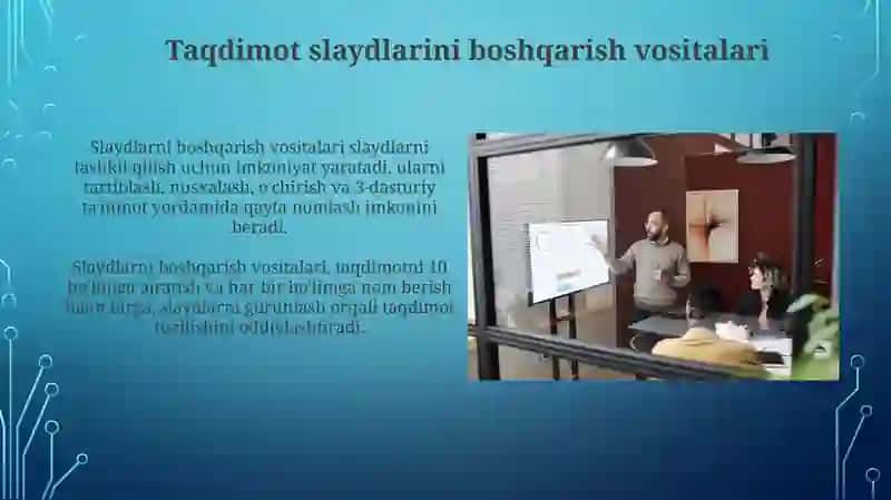Standart shablonlar asosida taqdimotlar yaratish 3