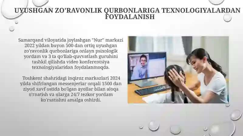 Uyushgan zo'ravonlik qurbonlariga texnologiyalardan foydalanish 3