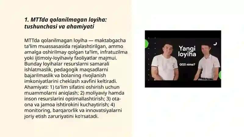 MTTda qolanilmagan loyiha 3