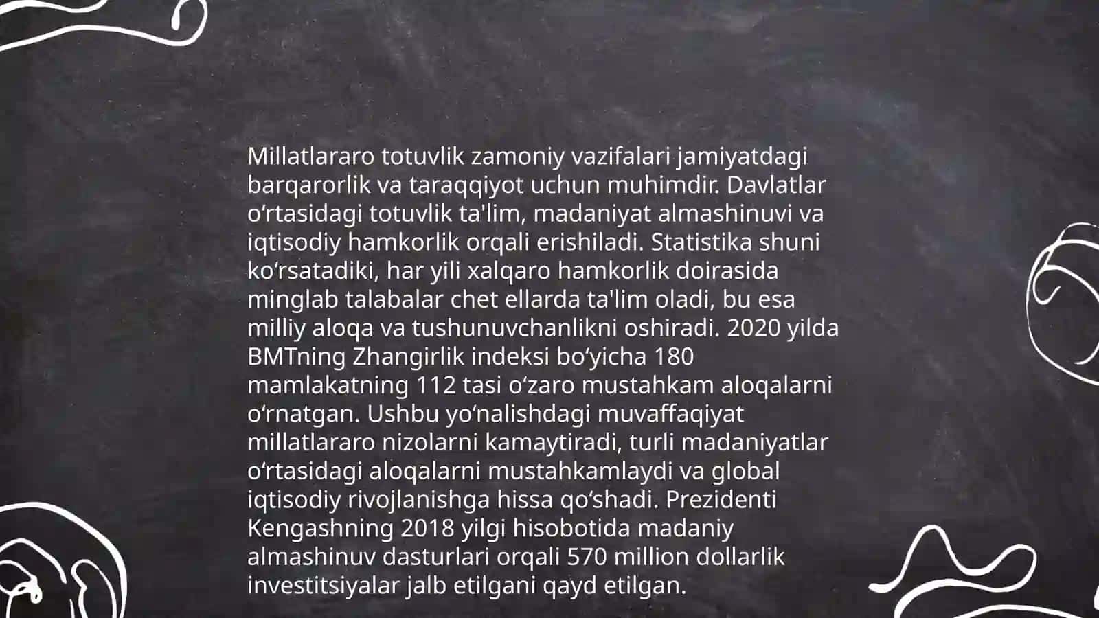 MILLATLARARO TOTUVLIK VA DINIY BAG‘RIKENGLIK– TARAQQIYOT OMILI 3