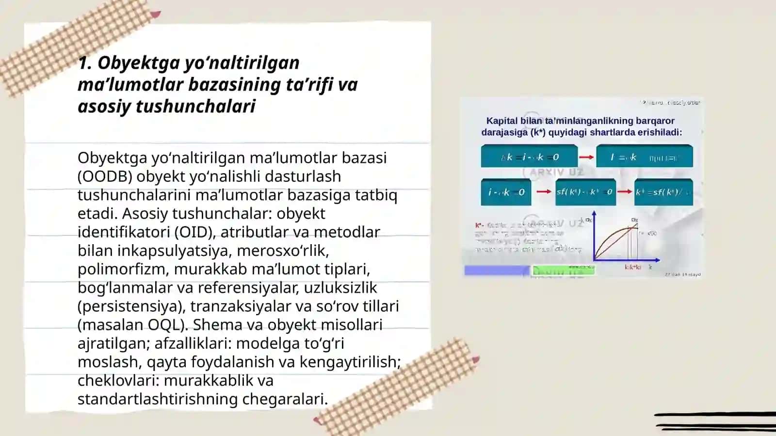 Obyektga yoʻnaltirilgan maʼlumotlar bazasi 3