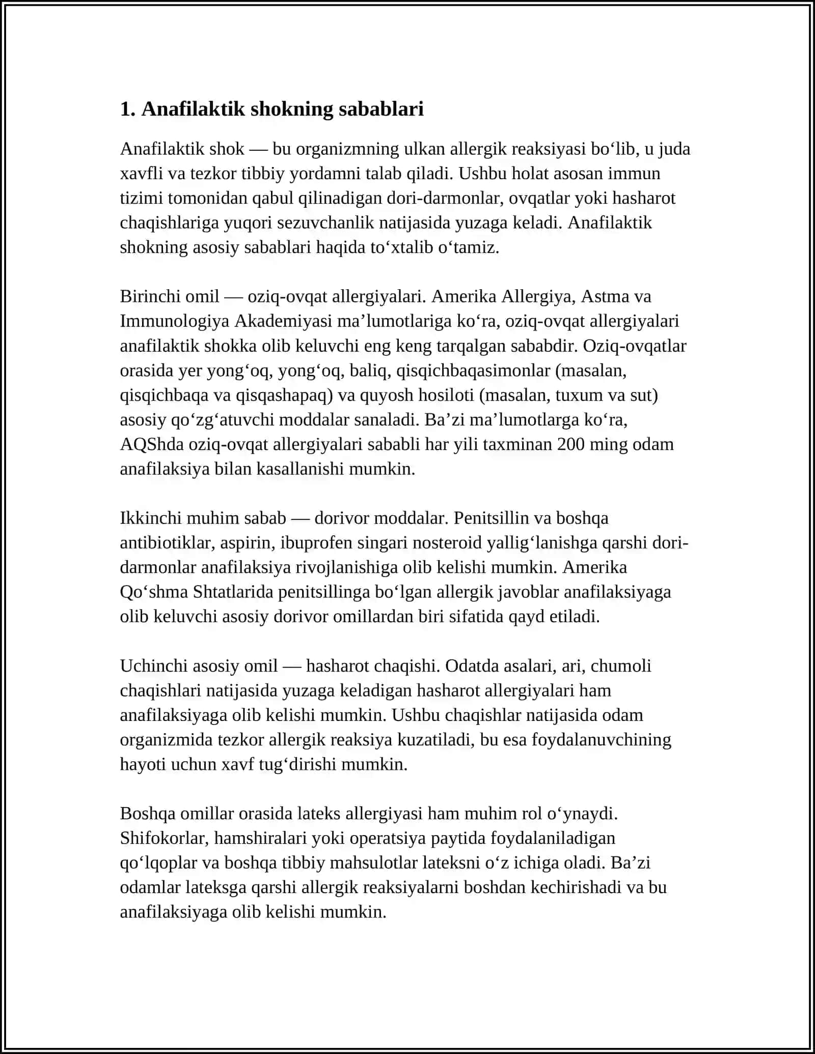 STOMATOLOGIYADA ANAFILAKTIK SHOK BIRINCHI YORDAM 3
