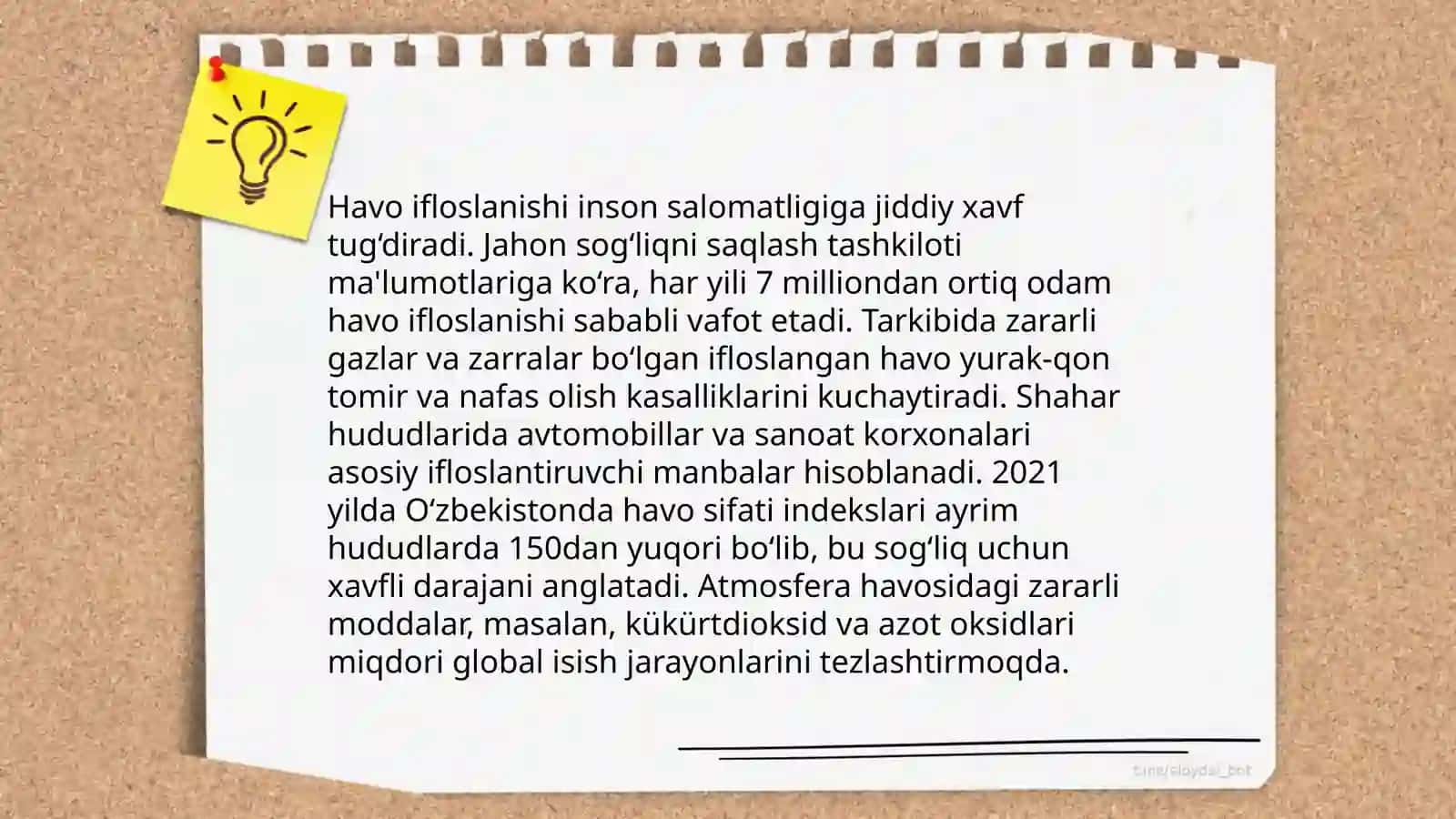 Davrimizning global muammolari Ekologik muommolar 3