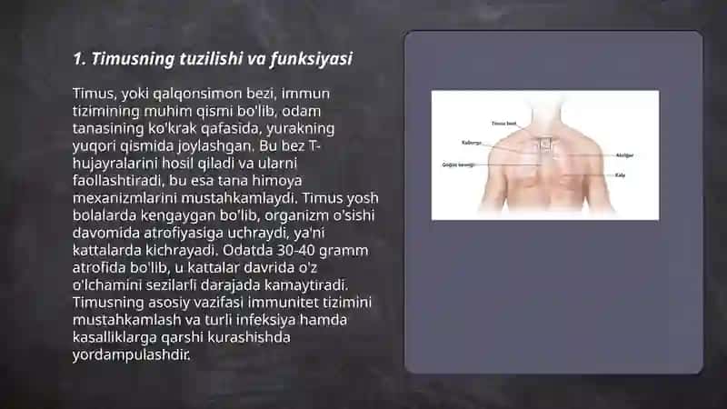 Timusdagi T limfotsitlarning yetilish jarayoni (antigenga bogʻliq boʻlmagan immunogenez) 3