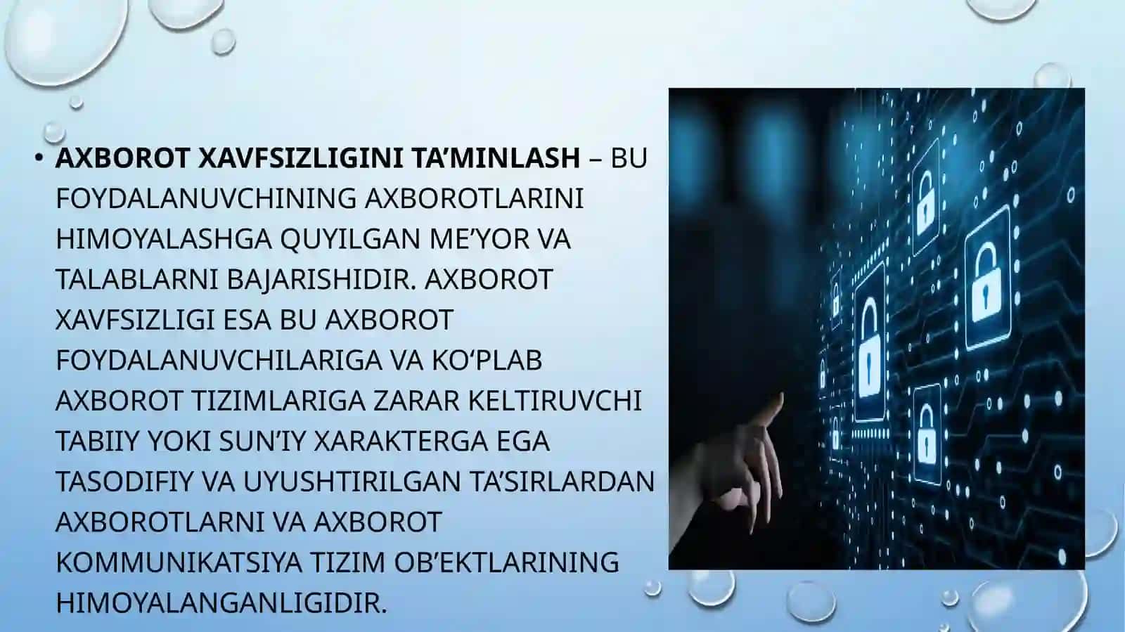 Axborot xavfsizligini ta’minlash g'oyaviy-nazariy asoslari 3