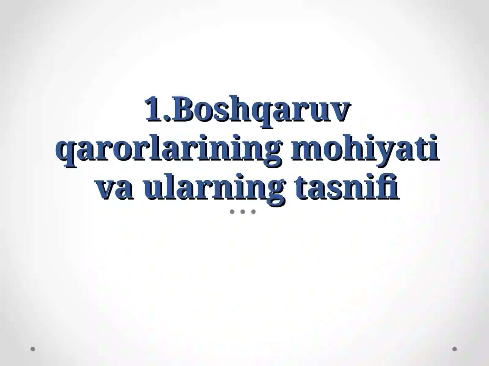 Boshqaruv qarorlarining 3
