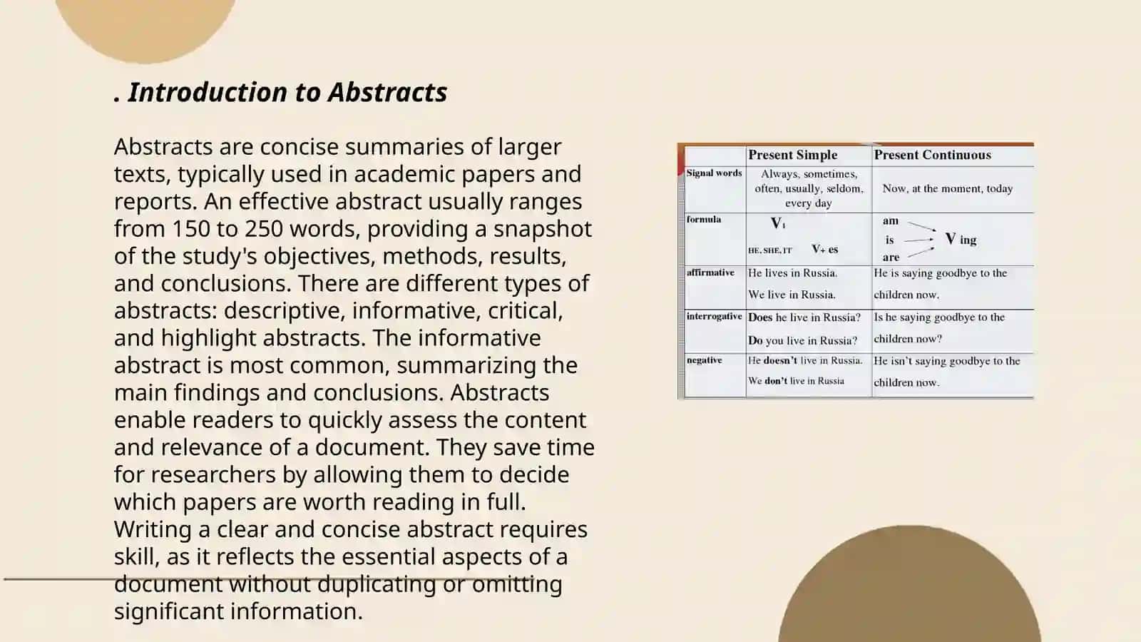 Introduction to Abstracts 3