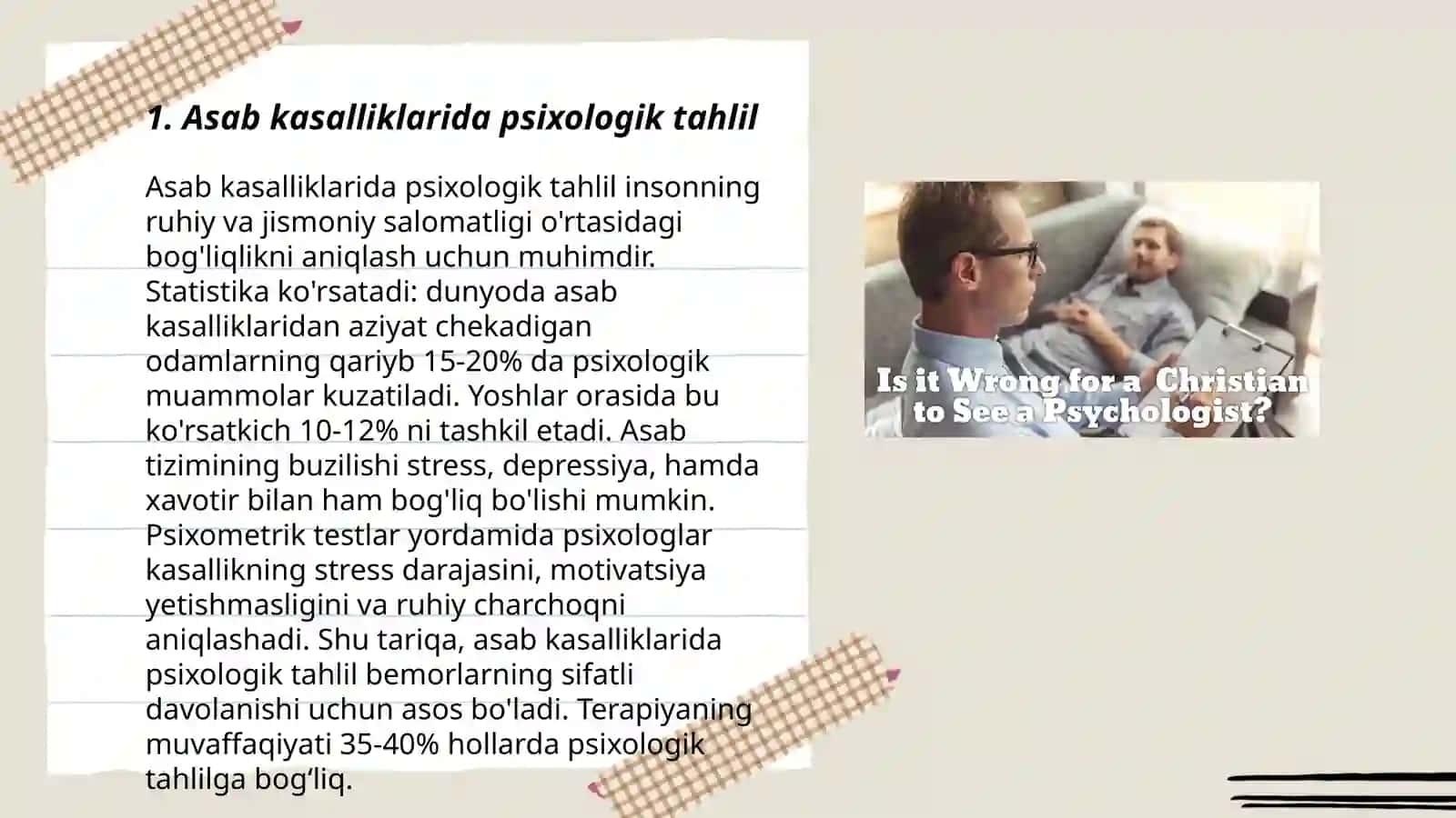 Asab kasalliklari va ruhiyat buzilishlarida bemorlar psixologiyasi 3