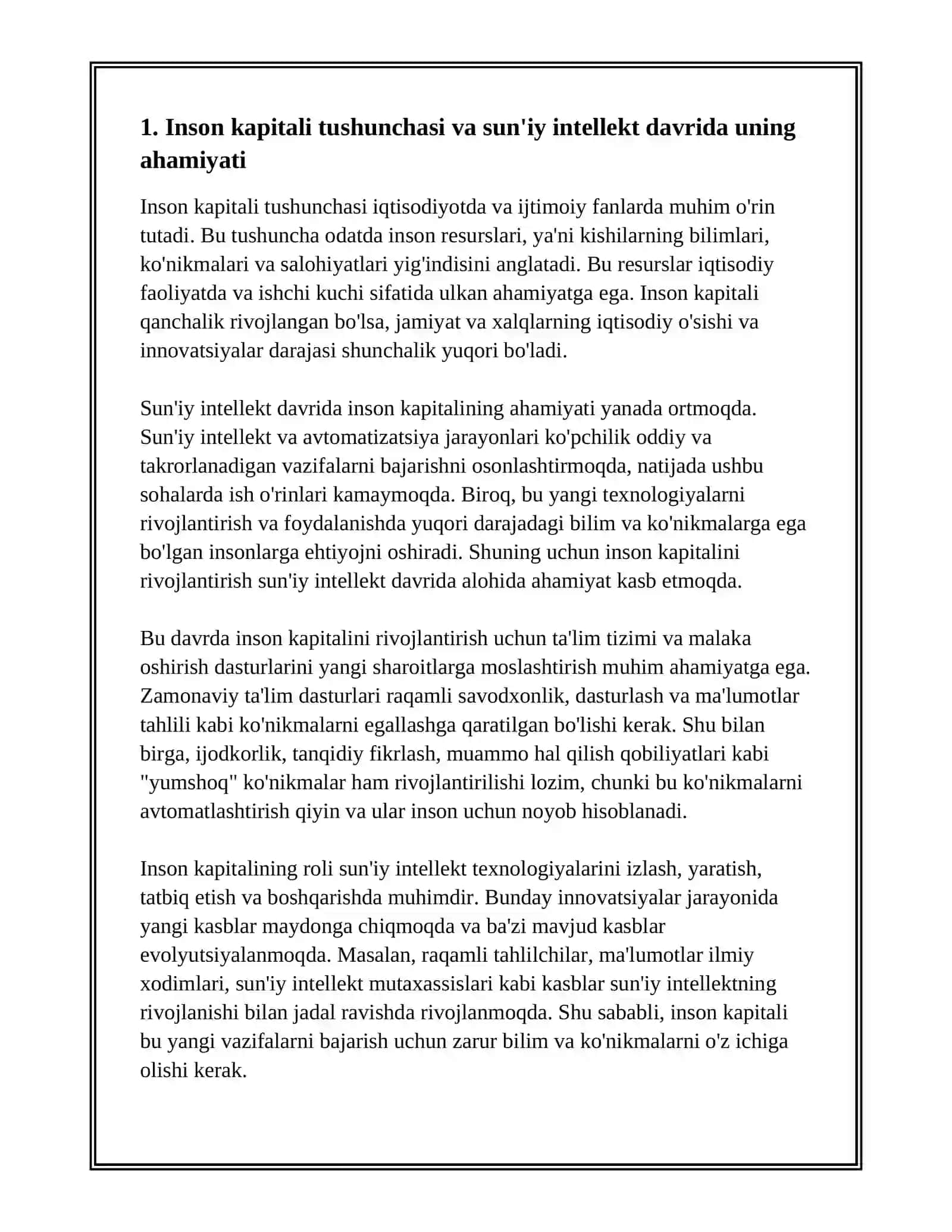 SUN’IY INTELLEKT VA YANGI KASBLARNING SHAKLLANISHIDA INSON KAPITALINING ROLI 3