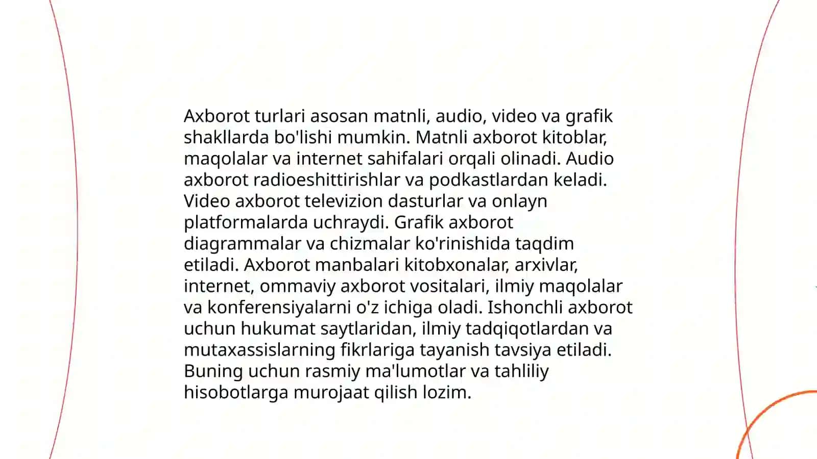 Axborotlarni mustaqil tahlil qilish ko'nikmalarini egallash 3