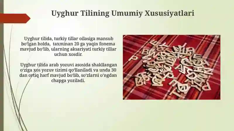 Uyghur Tilining Umumiy Xususiyatlari 3