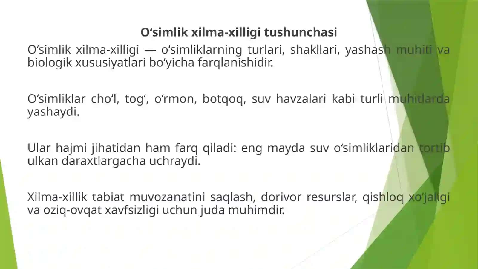 O'simlikxilmaxilligi, sinfivaklassifikatsiyasi 3