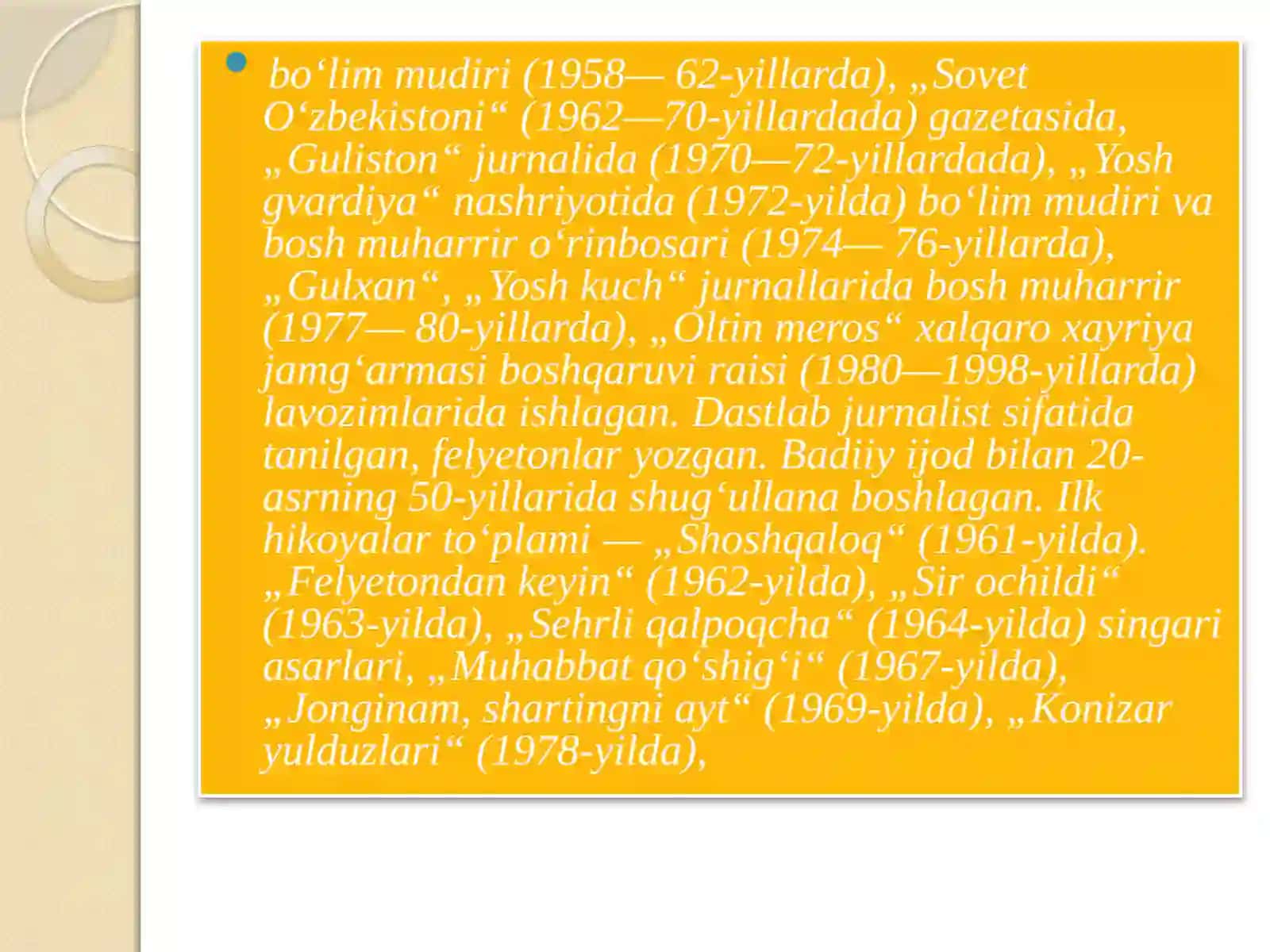 Xudoyberdi To’xtaboyev faoliyati 3