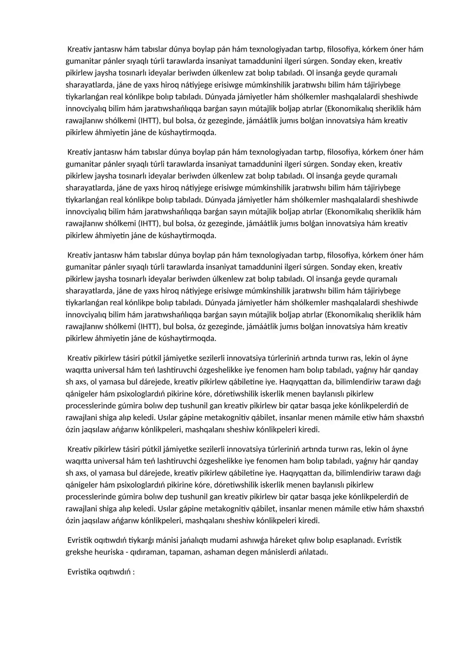 " Baslanǵısh" hám " ekinshi dárejeli" derekler kontseptsiyası 3