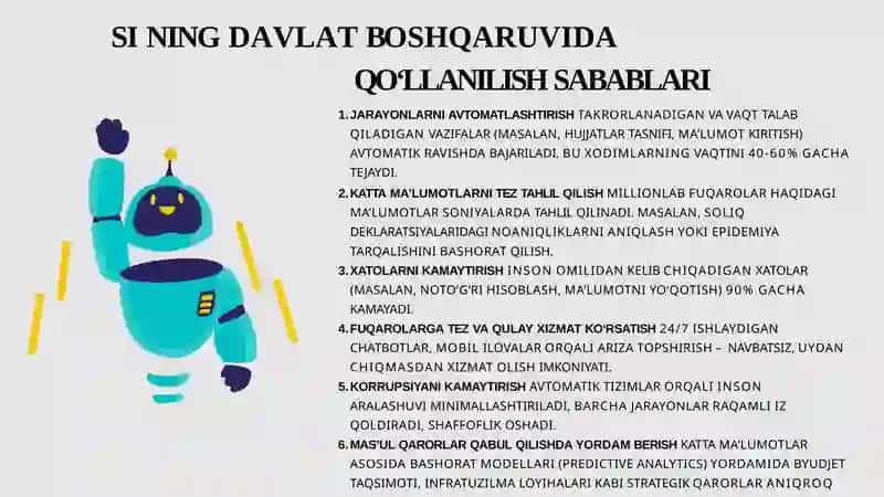 DAVLAT  BOSHQARUVIDA  SUN’IY INTELLEKT  TEXNOLOGIYALARINING  O‘RNI 3