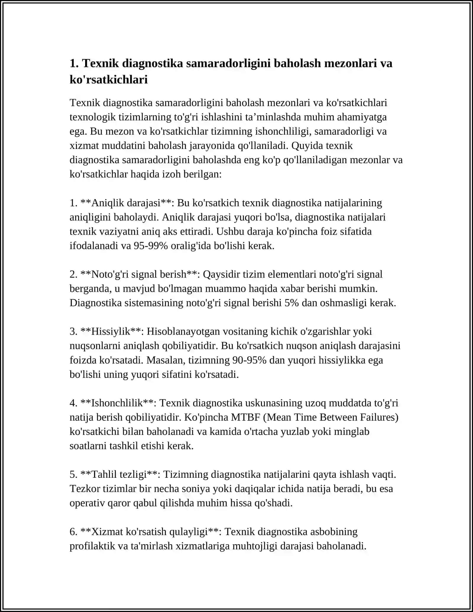 TEXNIK DIAGNOSTIKANING SAMARADORLIGI VA RIVOJLANISHI ISTIQBOLLARI 3