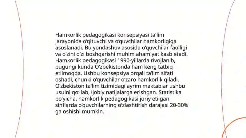 Hamkorlik pedagogikasining kontseptual g‘oyalari 3