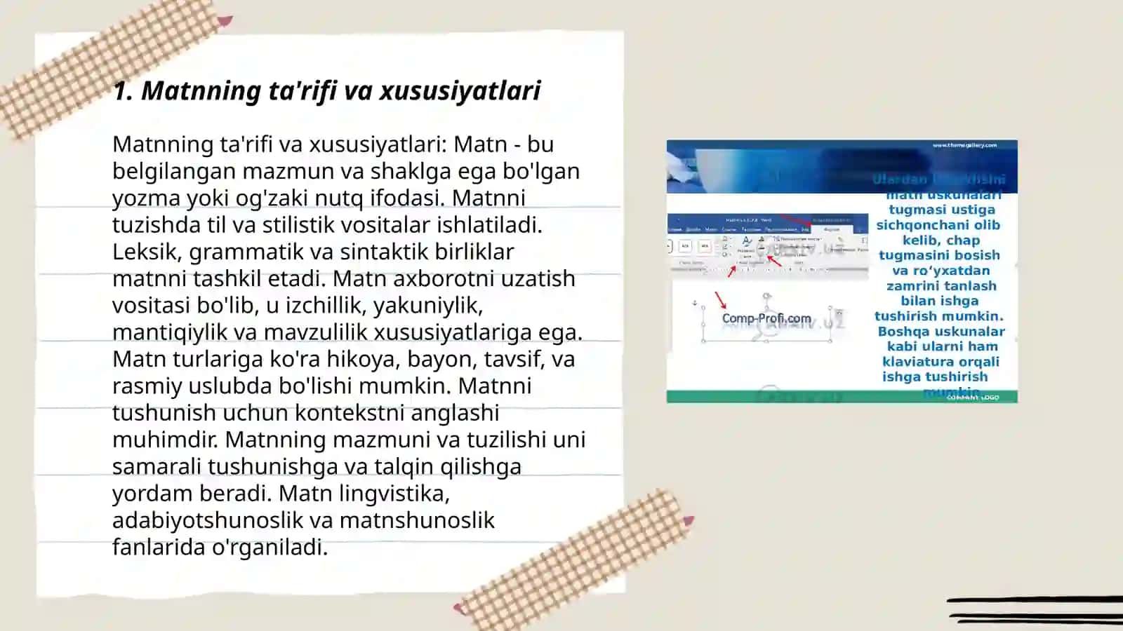 Matn va matn turlari 3