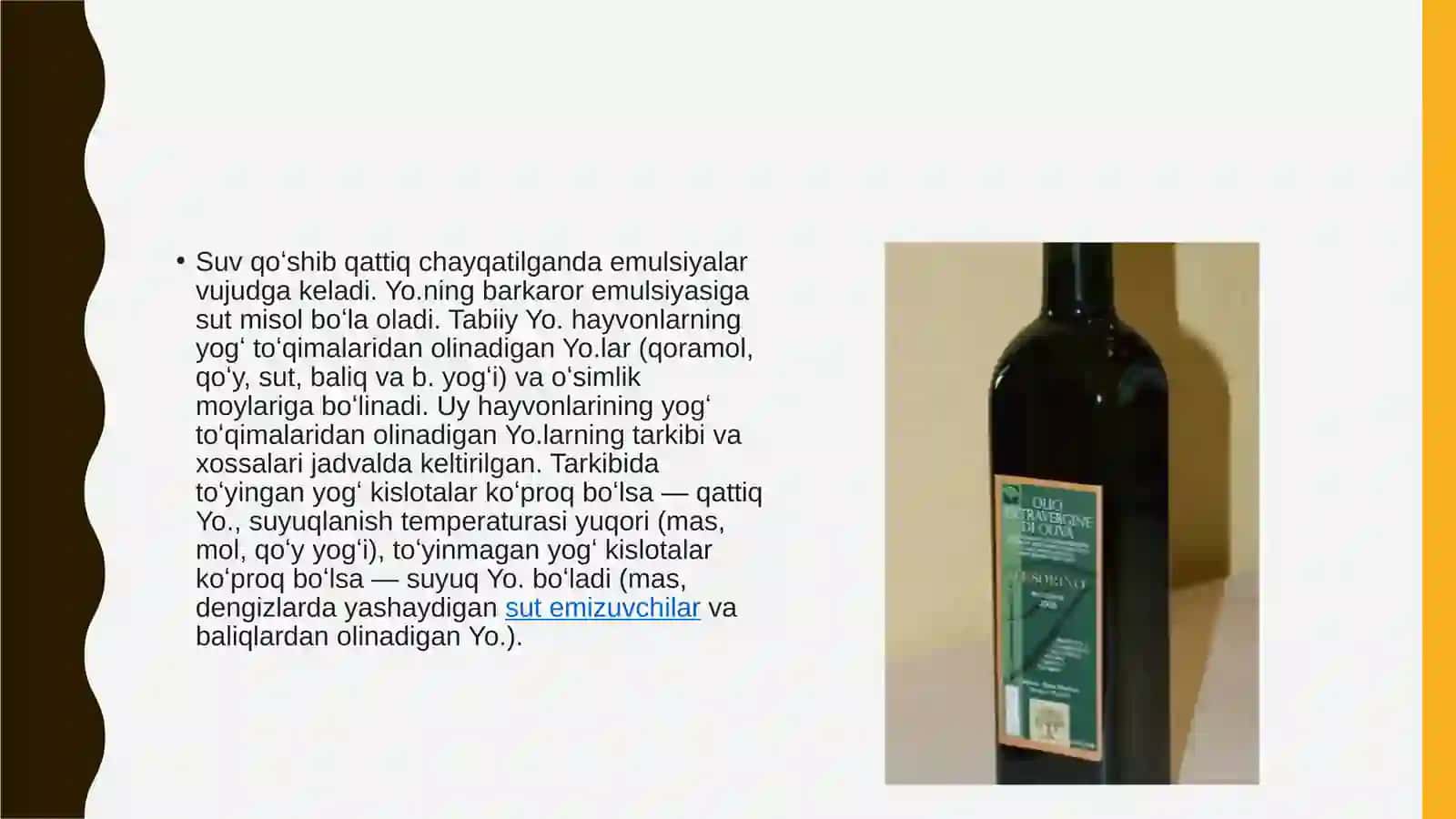 Mavzu: Asosiy ozuqaviy moddalar-oqsillar,yog’lar,karbonsuvlar,
Mineral moddalar va vitaminlar. 3