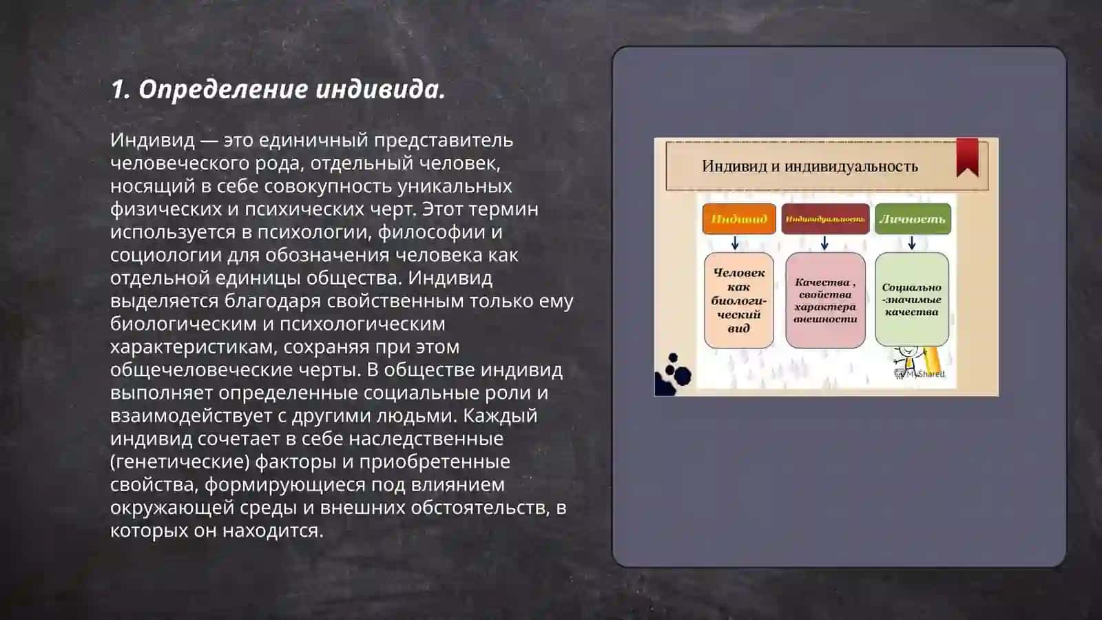 Понятия индивида личности индивидуальности 3