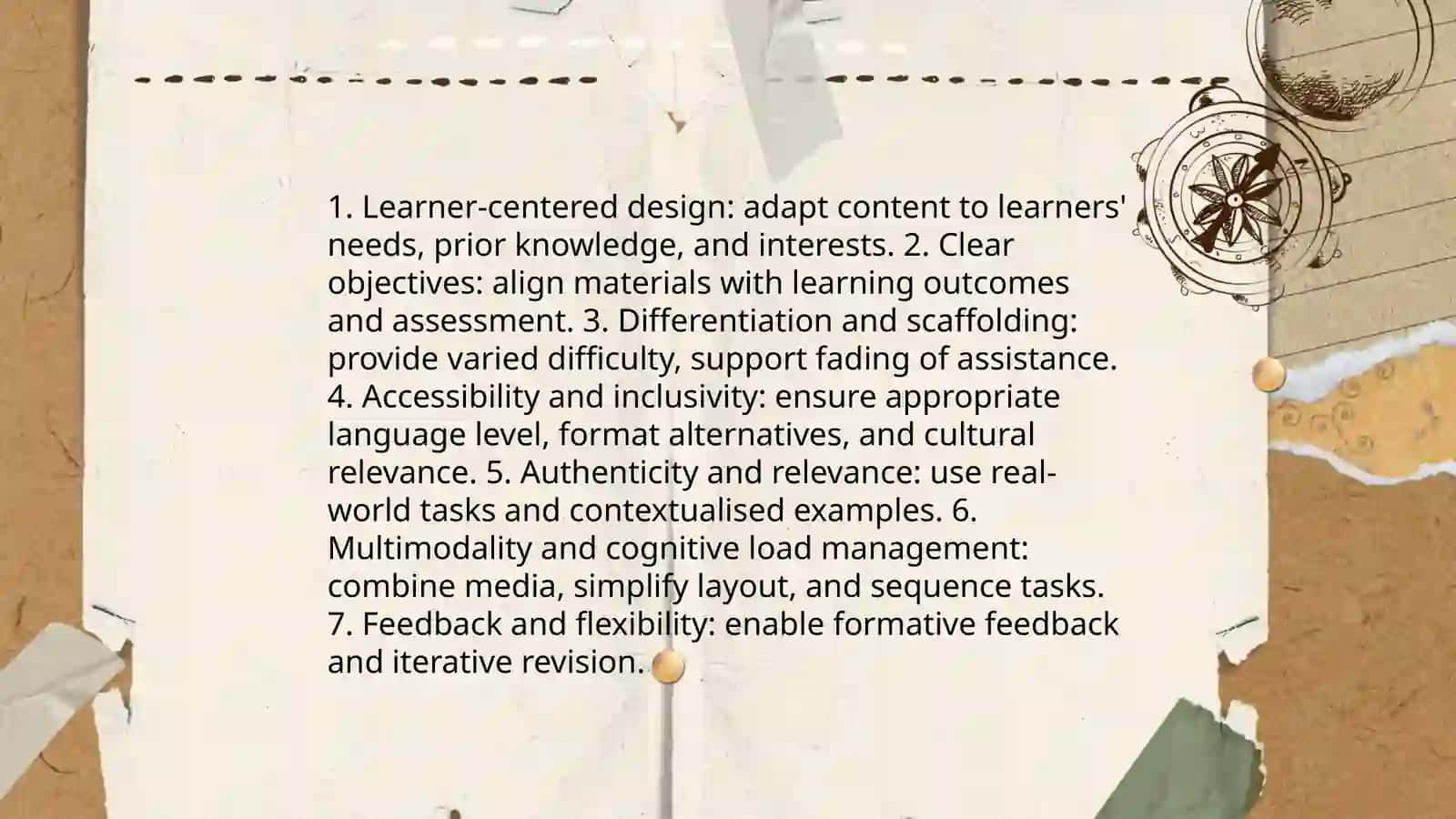 Adapting learning and teaching materials 3