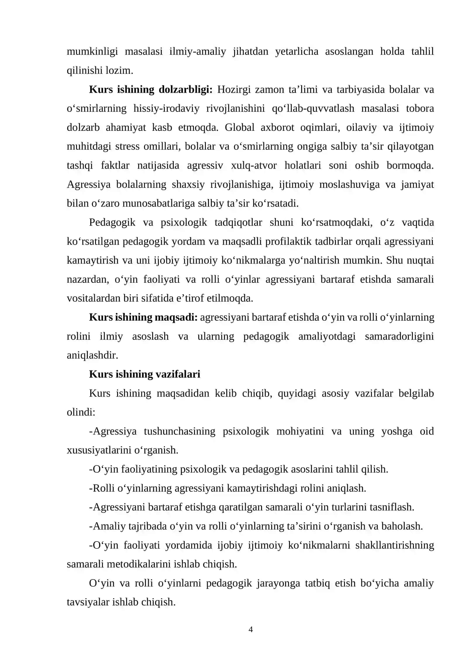AGRESSIYANI BARTARAF ETUVCHI OʻYIN VA ROLLI OʻYINLAR 3