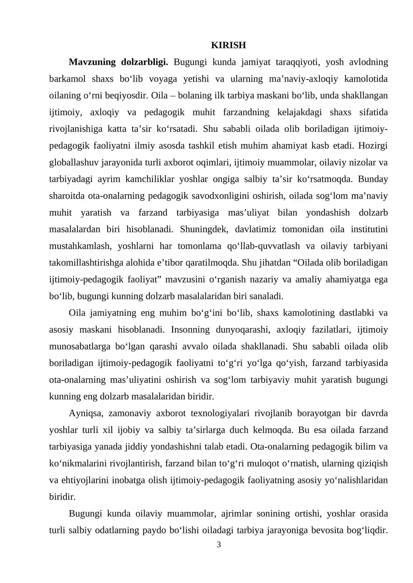 OILADA OLIB BORILADIGAN IJTIMOIY-PEDAGOGIK FAOLIYAT 3