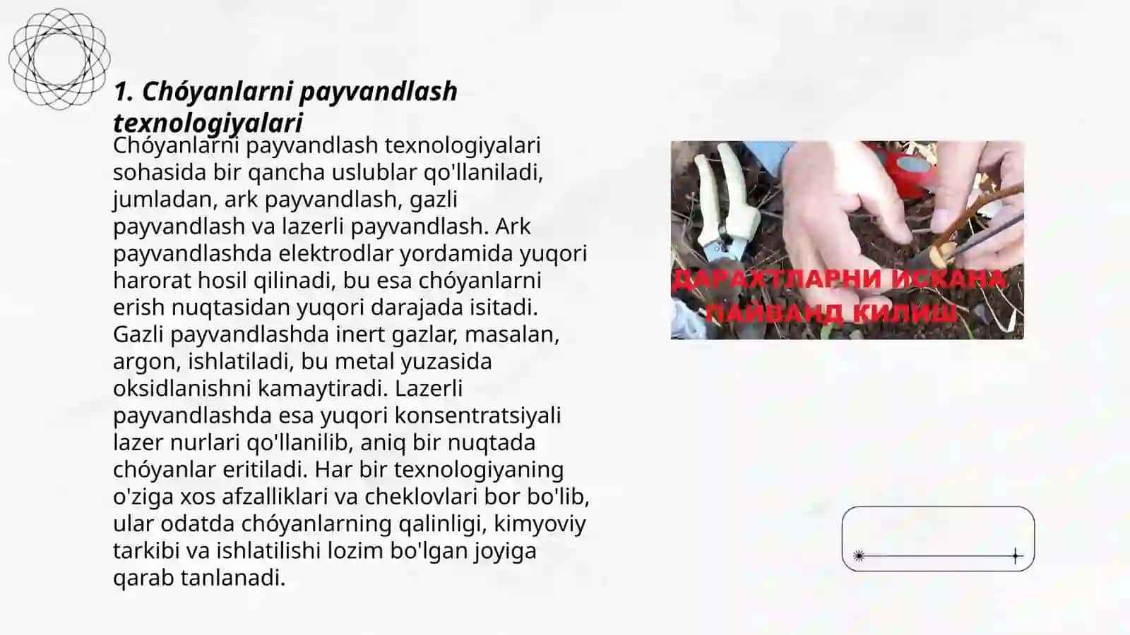 Metallarni payvandlash.Chòyanlarni payvandlash 3