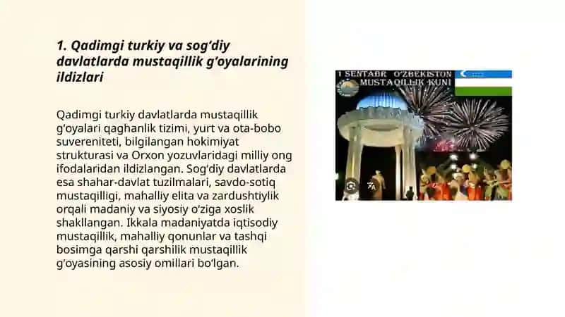 Qadimgi turkiy va sogʻdiy davlatlarda mustaqillik gʻoyalarining ildizlari 3