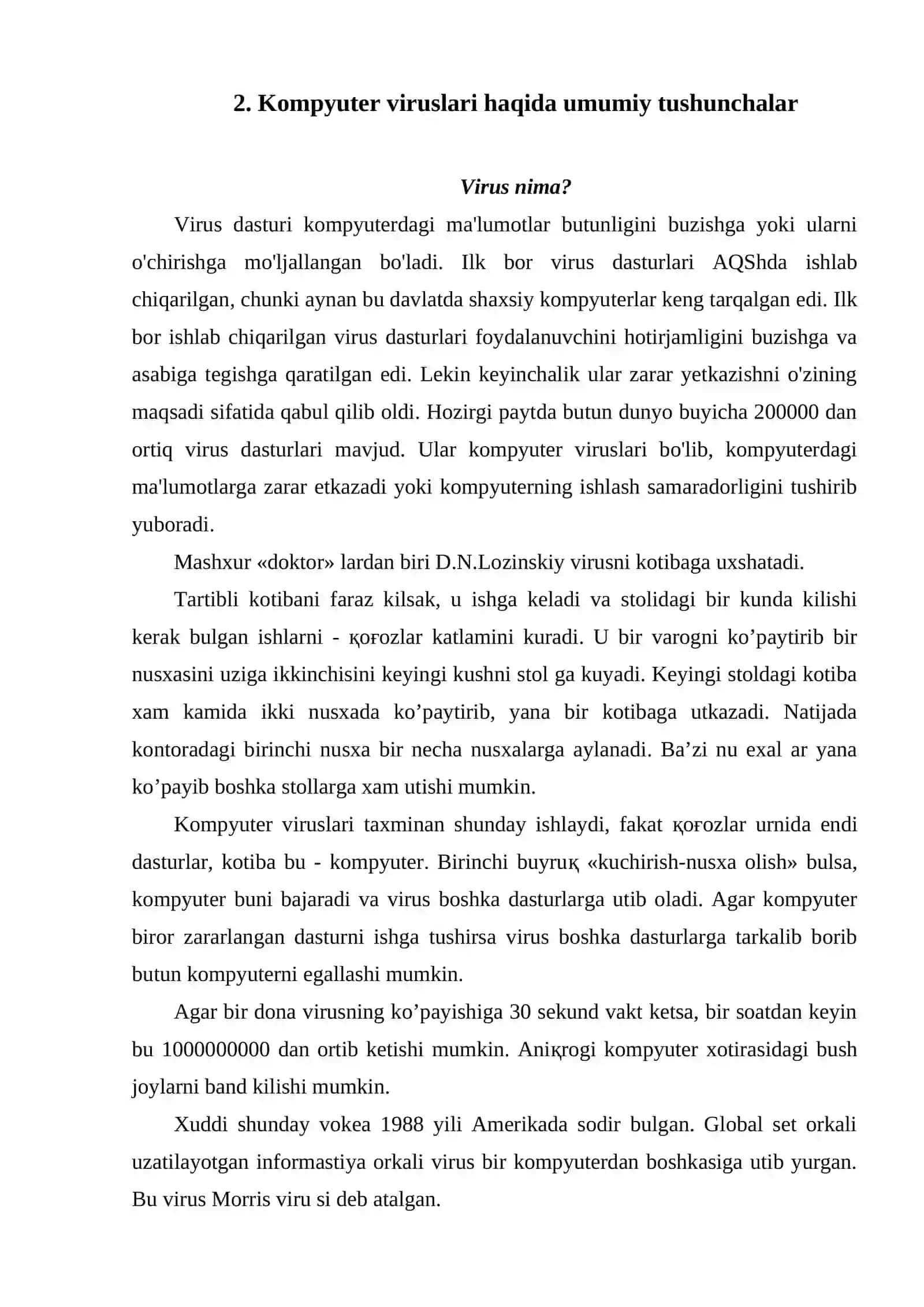Kompyuter viruslari haqida umumiy tushunchalar 3