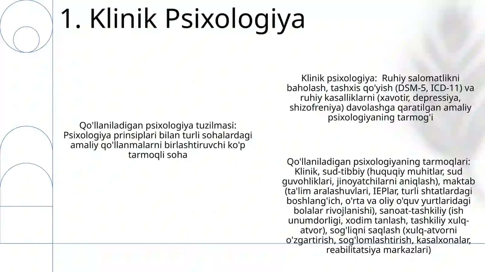 Amaliy psixologiyaning boʻlimlari va tuzilishi 3