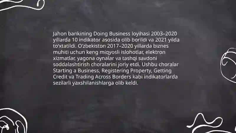Iqtisodiy sohadagi ustuvor halqaro reytinglar va ularga ozbekistonning integriyatsiyalari 3