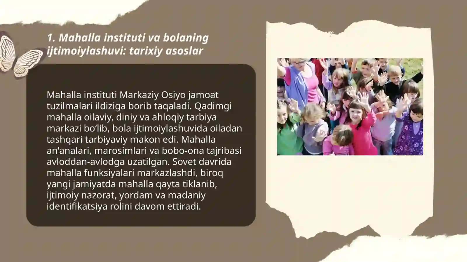 Mahalla-bola ijtimoiylashuvining an'anaviy omili sifatida 3