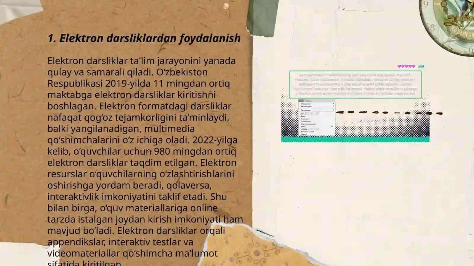 Elektron darsliklar va ularning roli 3