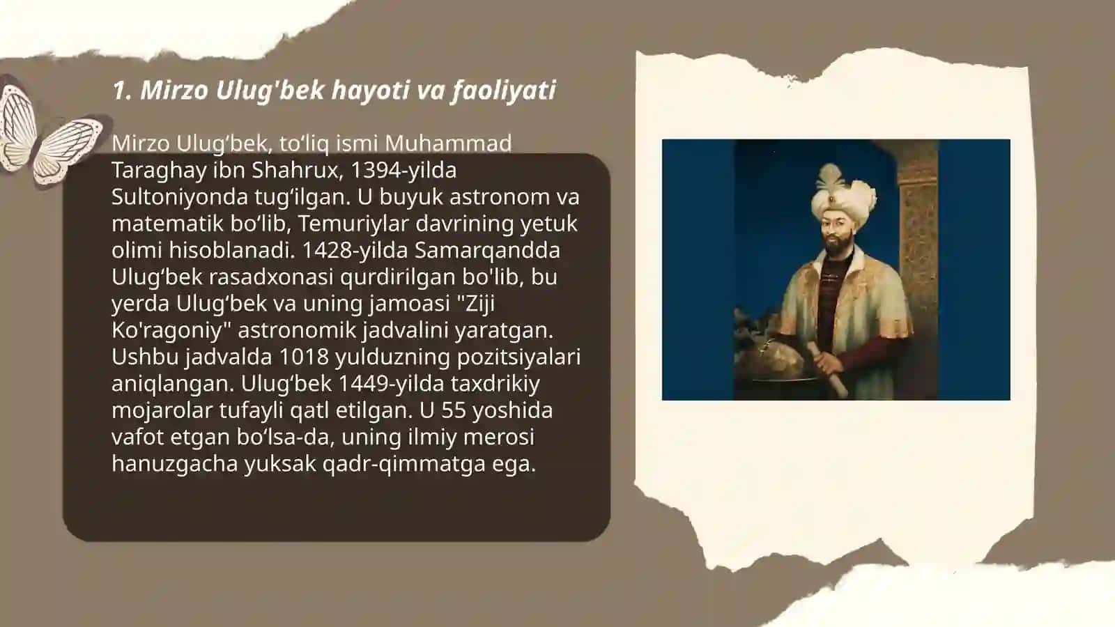 Mirzo Ulug'bek - davlat arbobi va buyuk olim 3