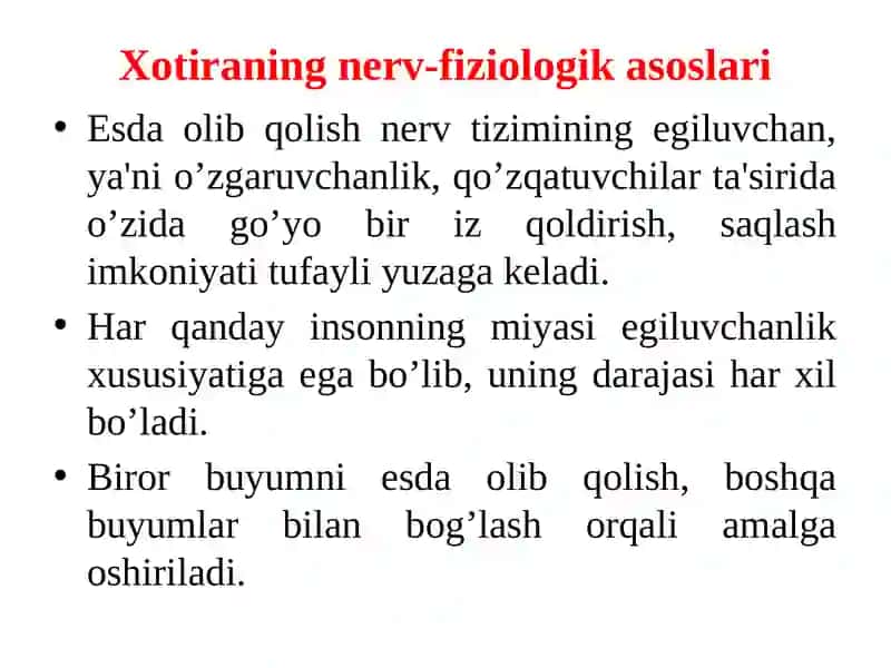 Xotira haqida umumiy tushuncha 3