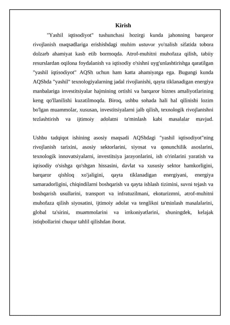 Amerika Qo'shma Shtatlarining yashil iqtisodiyoti 3
