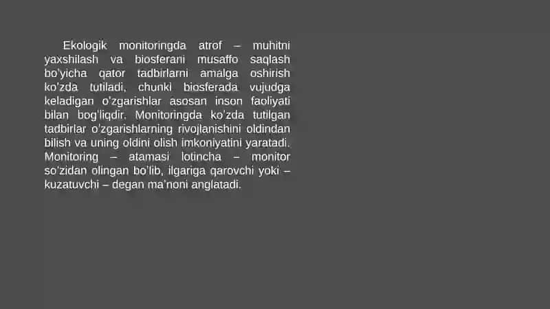 Ekologik xavfsizlikning asosiy yo'nalishlari. Ekologik ekspertiza 3