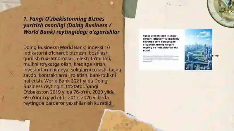 Yangi Òzbekiston ijtimoiy siyosiy iqtisodiy va madaniy hayotida ròy berayotgan òzgarishlarning xalqaro reyting va indekslarda aks etishi 3