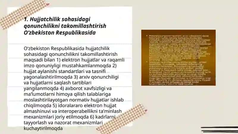 Oʻzbekiston Respublikasida hujjatchilikning takomillashuvi 3