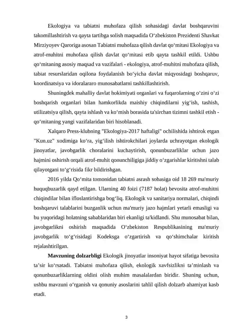EKOLOGIYA SOXASIDAGI JINOYATLARNING OLDINI OLISH CHORALARI VA SUB’EKTLARI 3