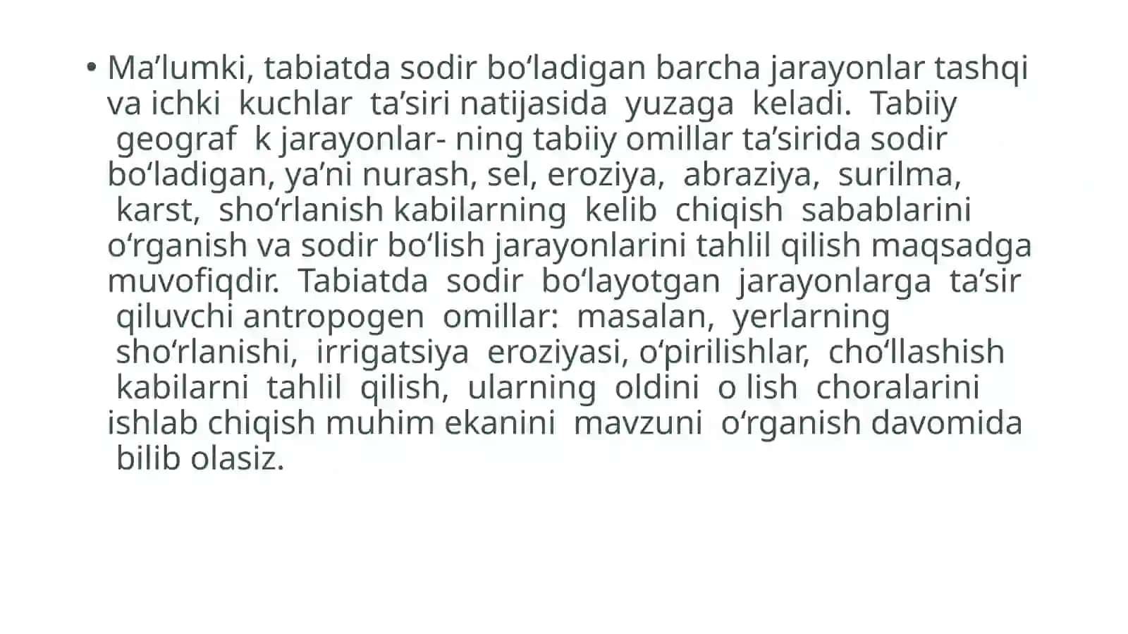Mineral hosil qiluvchi ekzogen jarayonlar 3