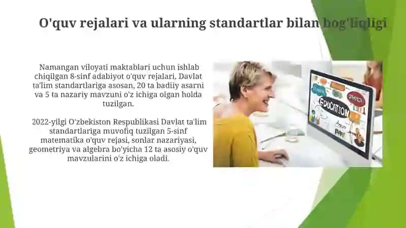Namangan viloyati maktablari uchun 8-sinf adabiyot o'quv rejalari 3