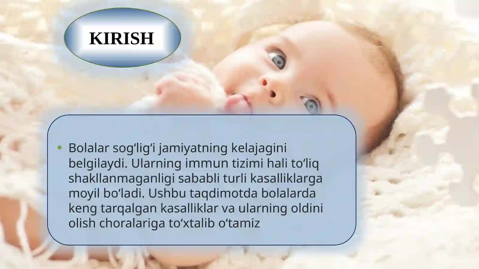 BOLALARDA UCHRAYDIGAN KASALLIKLAR 3
