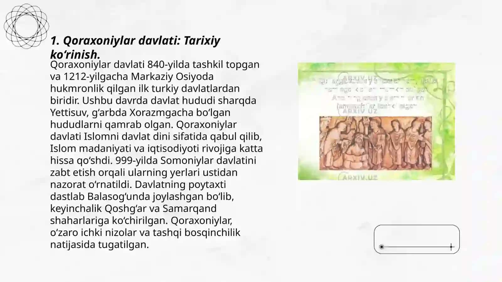 Qoraxoniylar davlatining xitoy bilan aloqalari to‘g‘risida taqdimot 3