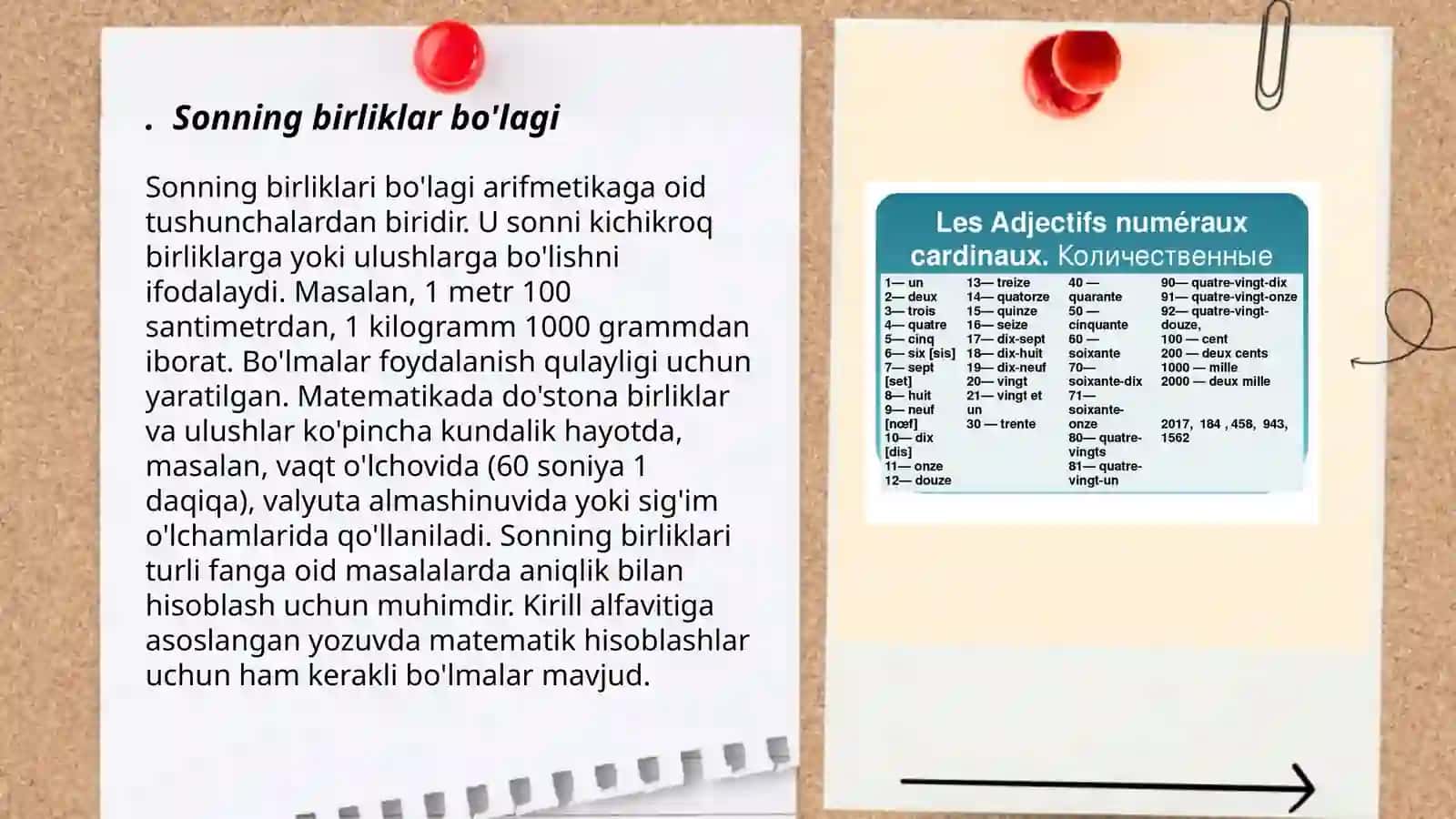Sonlarning birliklardan iborat miqdoriy tarkibi 3