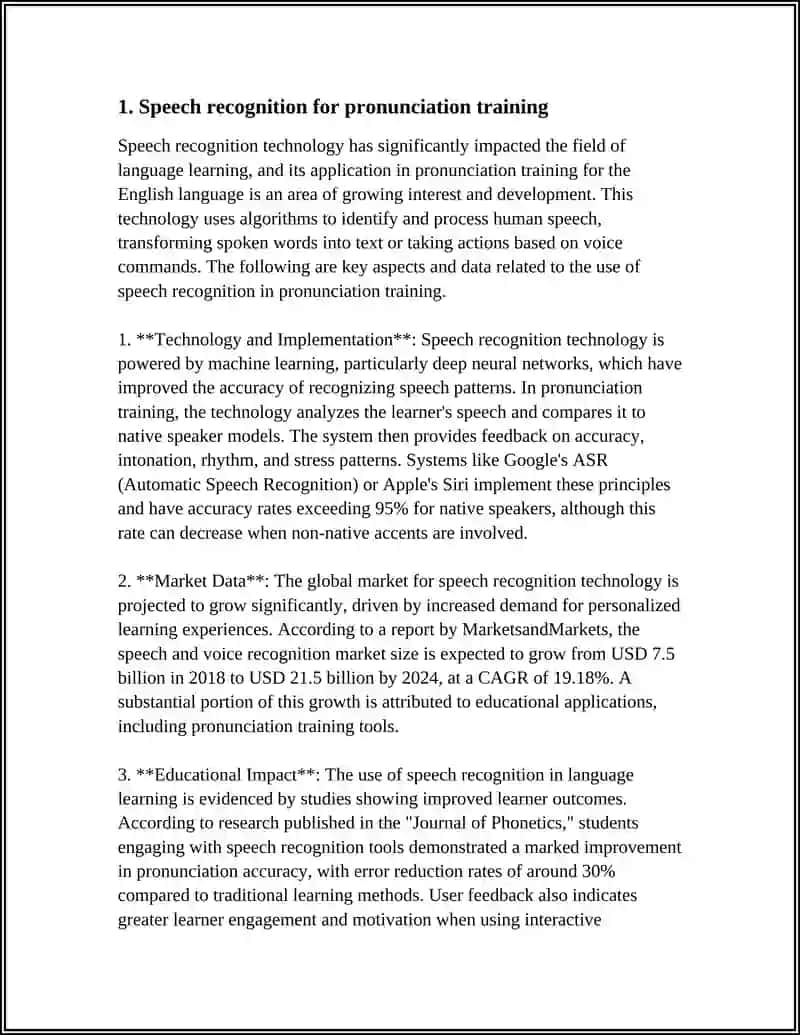 Speech Recognition for Pronunciation Training 3