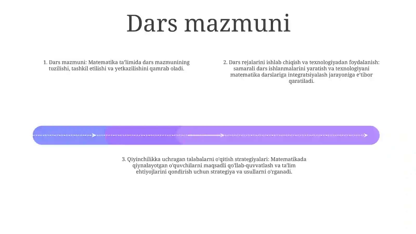 Texnologik Xaritalar Tuzish. Muammoli Dars Va Uni Tashkil Qilish Usullari. Darsni Tahlil Qilish. Boshlang’Ich Sinf Matematikadan Darsdan Tashqari Mashg’Ulotlarni Tashkil Etish 3
